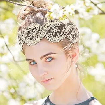 Gejoy 7-Piece Lace Headbands Women Girls Stylish Hair Accessories