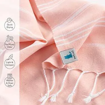 Soft Quick-Drying Turkish Hand Towels Set of 2 100% Cotton