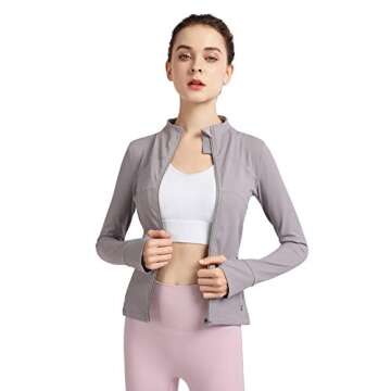 CARPESUN Women's Stretchy Workout Jackets - Comfort & Style for Active Lifestyle