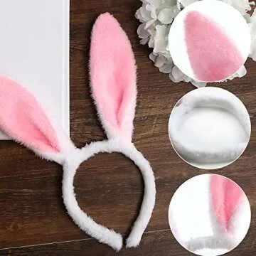 LovesTown Bunny Ears Headbands - 4 PCS for Parties