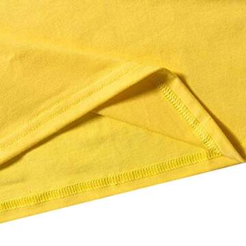 DANVOUY Womens T Shirt Casual Cotton Short Sleeve V-Neck Graphic T-Shirt Tops Tees Yellow Medium