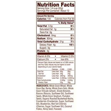 Bob's Red Mill Fruit & Seed Muesli - Kosher, Non-GMO, Whole Grain