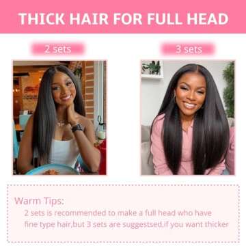 Clip in Hair Extensions Real Human Hair 20 Inch Kinky Straight Clip ins Clip in Hair Extensions Black Women Remy Seamless Clip in Hair Extensions Human Hair Clip in Extensions 8PCS Natural Color