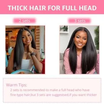 Clip in Hair Extensions Real Human Hair 20 Inch Kinky Straight Clip ins Clip in Hair Extensions Black Women Remy Seamless Clip in Hair Extensions Human Hair Clip in Extensions 8PCS Natural Color