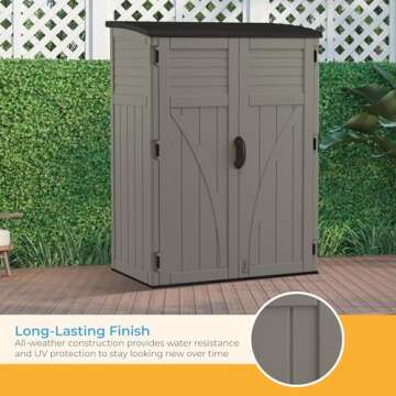 Durable Suncast 54 Cubic Ft. Vertical Outdoor Storage Shed