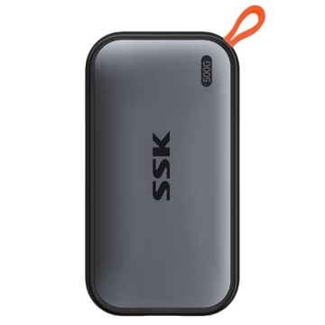 SSK 500GB Portable SSD - Lightweight, Fast, and Versatile External Storage Solution