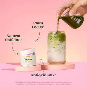 Bloom Nutrition Matcha Green Tea Powder, Unsweetened - Organic Ceremonial Grade, Authentic Japanese Origin - Glowing Skin, Healthy Energy & Focus - Natural Caffeine & Antioxidants
