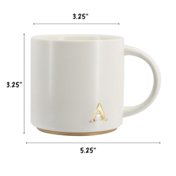 Elegant Gold-Plated Monogram Ceramic Mugs for Every Occasion
