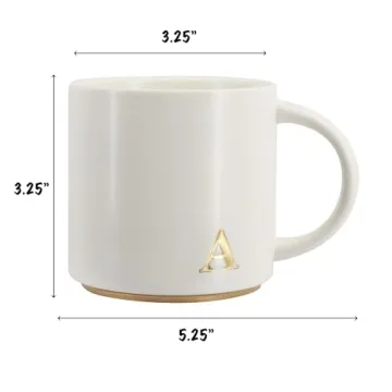 Elegant Gold-Plated Monogram Ceramic Mugs for Every Occasion