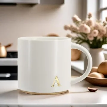 Elegant Gold-Plated Monogram Ceramic Mugs for Every Occasion