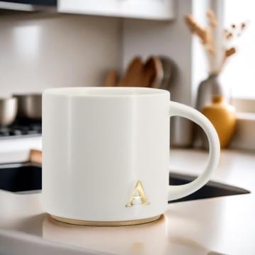Elegant Gold-Plated Monogram Ceramic Mugs for Every Occasion