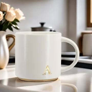 Elegant Gold-Plated Monogram Ceramic Mugs for Every Occasion