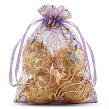 Jexila 100PCS Small Organza Bags 4x6 inch Mesh Jewelry Bags Drawstring Gift Bag Reusable for Wedding Party Shower Favor Candy Sachet Candle Craft Gift Bags