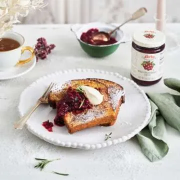 D'Arbo Premium Wild Lingonberry Sauce 14.1 oz | Made with only the finest Wild Lingonberries | 60% Fruit Content | Delicate yet Tangy Sweetness Brings out the Best in your Sweet or Savory Recipes
