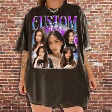 NAZENTI Custom Your Own Bootleg Tee, Retro Custom Bootleg Rap Tee, Custom Bootleg, Custom Your Photo, Insert Your Design, Vintage Graphic 90s Tshirt, Couple Shirt, Boyfriend Gifts, Girlfriend Shirt