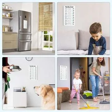 PIQOLA Chore Chart for Kids Multiple Kids ADHD Tools Checklist Board Routine Schedule (To Do List)