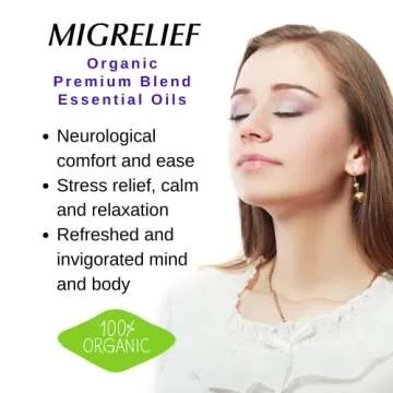 MigreLief Comfort Stick, Migraine and Headache Essential Oil Roll-On - Peppermint Lavender - 10ml