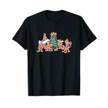 Disney Mickey & Pals Gingerbread Cookies and Christmas Tree T-Shirt