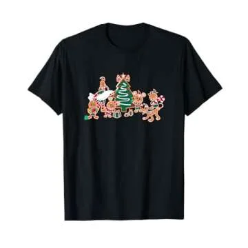 Disney Mickey & Pals Gingerbread Cookies and Christmas Tree T-Shirt