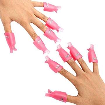 Onwon Nail Art Soak Off Clips for Easy Gel Polish Removal