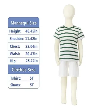 LittleSpring Boys Short Sleeve Striped Shirt - Stylish Summer Tee