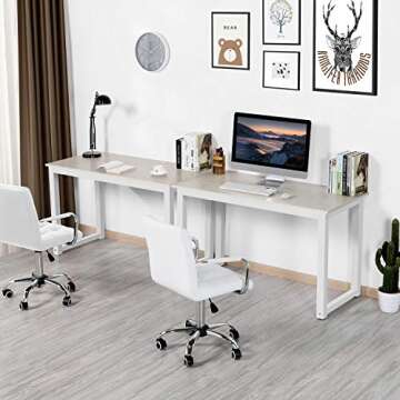 Yaheetech Modern Computer Desk Writing Study Table Dining Table for Home Office, PC Laptop Cart Work...