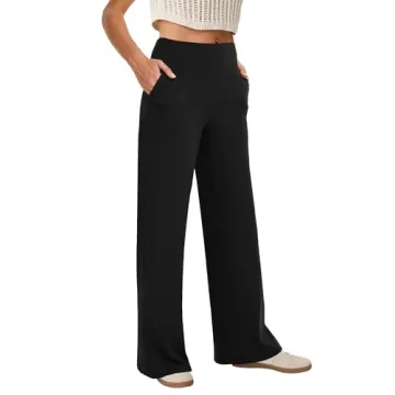 COPYLEAF Wide Leg Yoga Pants for Women - High Waist, Stretchy & Pockets