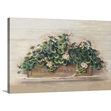 CANVAS ON DEMAND Market Geraniums Farmers Market Cropmarket Geraniums Canvas Wall Art Print by Carol...