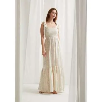 NOTHING FITS BUT Dress for Women, Classic Nursing Momoka Maternity Dress for Photoshoot, Soft Muslin Pregnancy Clothes, Floral Baby Shower Dress (Small, Floral Gauze)