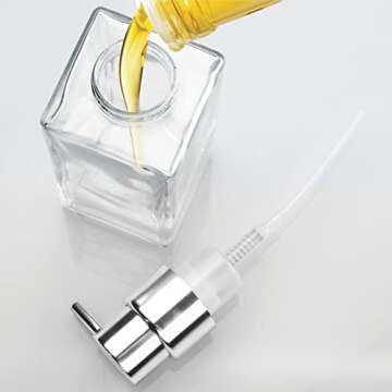 mDesign Glass Foaming Soap Dispenser for Kitchen and Bath - 2 Pack