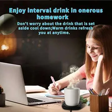 Misby Coffee Cup Warmer, Mug Warmer for Desk Use with Auto Shut Off, Gravity-Induction Coffee Warmer for Coffee Lovers Christmas/Birthday Gift Keep Beverages Coffee Warmer (Deep Black)