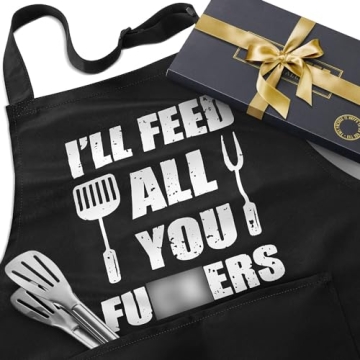 Funny Cooking Aprons for Men - Dad Gifts, Perfect Fathers Day, Birthday, Christmas Gifts for Men Dad...