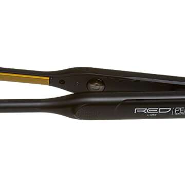 RED By KISS 0.3 Inch Pencil Flat Iron with Ceramic Tourmaline, Hair Straightener for Thin and Short Hair Edge Styling, Even Heat Distribution With Fast Heat Up