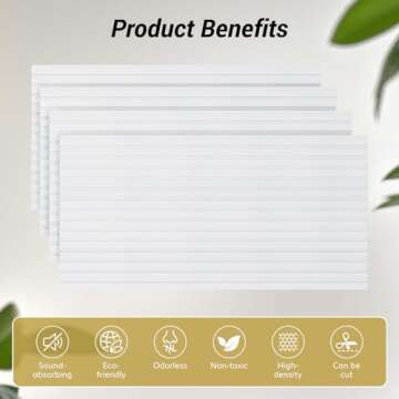 TONOR Large Self-adhesive Acoustic Panels for Soundproofing