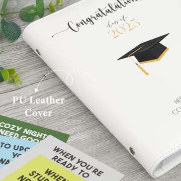 2025 Graduation Gifts - Graduation Photo Album with 24 Pages - High School Graduation Gift Card Book - First Year of College Survival Kit from Parents for Her Him Women Men Girls Boys Teens Students
