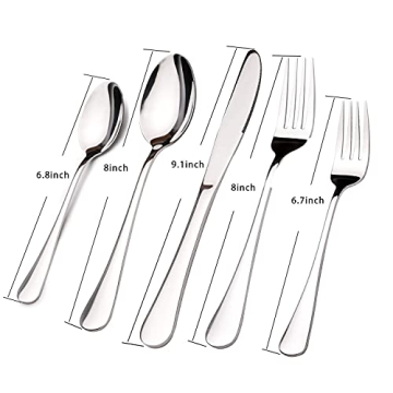 Premium 40-Piece Stainless Steel Silverware Set for 8