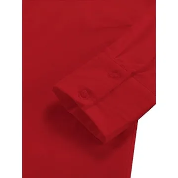 LYANER Stylish Women’s Casual Shirt Dress - V Neck Mini Dress