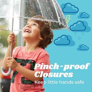 totes Kids Clear Bubble Umbrella - Lightweight & Safe