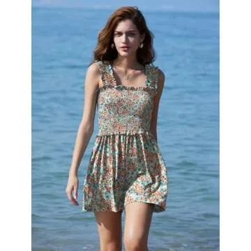 Elegant DEEP SELF Floral Romper for Stylish Summer Days