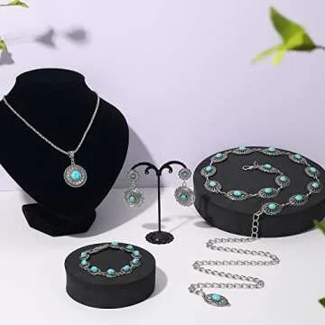 Western Jewelry Set | 4 Pcs Turquoise Jewelry for Women