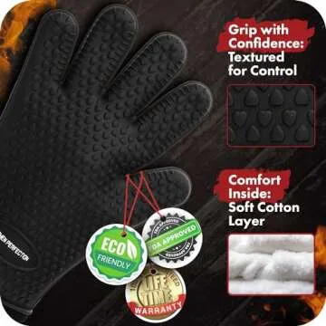 KITCHEN PERFECTION BBQ Gloves - Heat Resistant & Waterproof