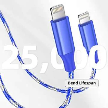 [Apple MFi Certified] iPhone Charger Fast Charging 3 Pack 10 FT Lightning Cable iPhone Charger Cable Nylon Braided Long iPhone Cord Compatible with iPhone 14 13 12 11 X Pro Max Plus SE and More