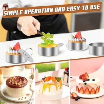 Round Cake Ring Mold Set for Baking|4 Inch Mousse Molds