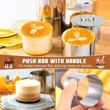 Round Cake Ring Mold Set for Baking|4 Inch Mousse Molds