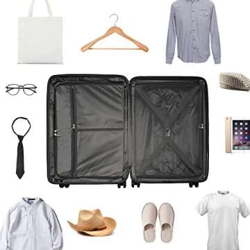 GinzaTravel 3-piece expandable luggage set with TSA lock