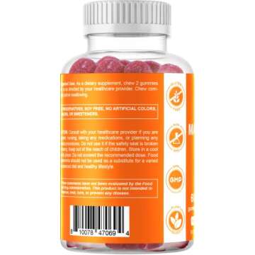 Vitamatic Magnesium Gummies 600mg per Serving – 60 Vegan Count for Relaxation, Muscle, Bone, and Energy Support