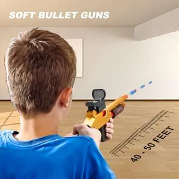 Kyliandi Pump Shotgun Toy Realistic Barrel Shell ejecting Foam Blaster Gun Soft Bullet Look Real Sniper Rifle with Scope Dart Pellet Shooting Game for Boys Teens Adults Gifts Age 8-14 Year Old (Gold)