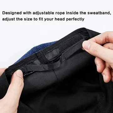 Tweed Newsboy Cap for Men - 2 Pack Black & Grey