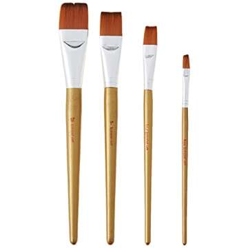 Sargent Art 40-Piece Jumbo Flat Brush Set - Versatile for All Paint Types