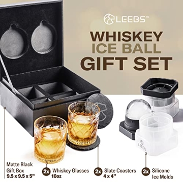 LEEBS Whiskey Set - Elegant Gift for Whiskey Lovers